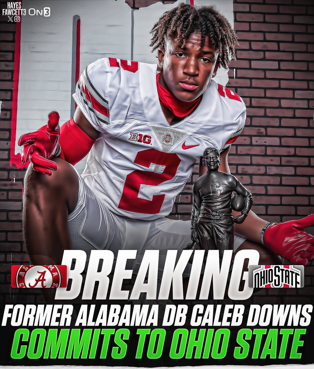 Breaking: Former Alabama DB CALEB Down Commits to Ohio State over Penn state and Nebraska …..