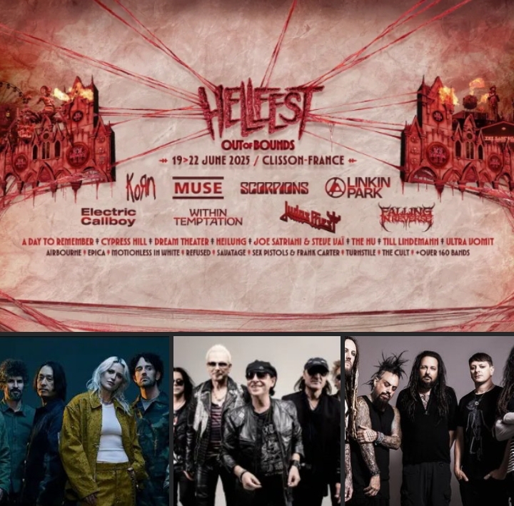 SCORPIONS, LINKIN PARK, KORN & MUSE are set to headline HELLFEST 2025 including 180 other bands announced to join the stage